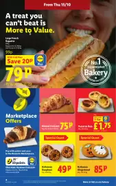 Lidl leaflet week 42 Page 4: Pastel de Nata €1,75, Almond Croissant €0,75
