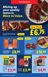 Lidl leaflet week 42 Page 5: XXL 4 British Beef Sirloin Steaks €18,99, Hellbent boerewors €3,49