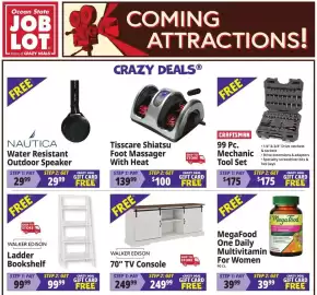Ocean State Job Lot flyer week 41 Page 1: Tisscare shiatsu foot massager with heat €139,99
