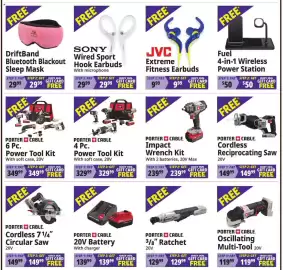Ocean State Job Lot flyer week 41 Page 2: Porter Cable Impact Wrench Kit €239,99, Porter cable 4 pc. power tool kit €329,99