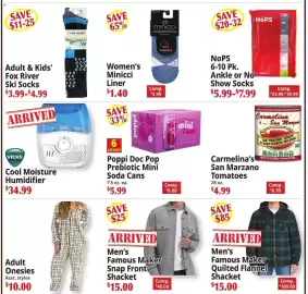 Ocean State Job Lot flyer week 41 Page 5: Vicks cool moisture humidifier €34,99, Carmelina's San Marzano Tomatoes €4,99