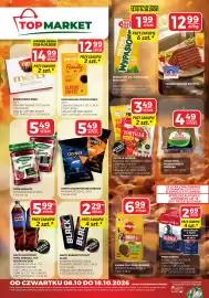 Top Market gazetka Strona 1: Napój Energetyzujący Black €2,29, Napój gazowany Pepsi, Mirinda, 7up, Mountain Dew €5,99