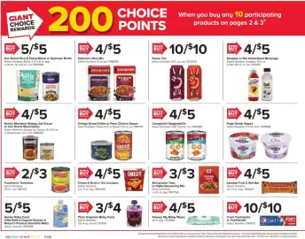 GIANT weekly ad week 41 Page 2: McCormick Taco or Fajita Seasoning Mix €3,00, Ortega Diced Chiles or Pace Cheese Sauce €5,00