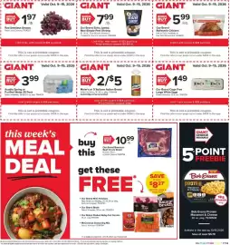 GIANT weekly ad week 41 Page 5: Giant our brand extra jumbo raw simple peel shrimp €7,99, Our Brand Rotisserie Chicken €5,99