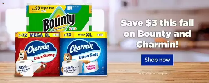 Stop&Shop weekly ad week 41 Page 3: 6-22 Triple Plus select-a-size Call Bounty The Quicker Picker Upper 12=72 MEGA XL 12-72