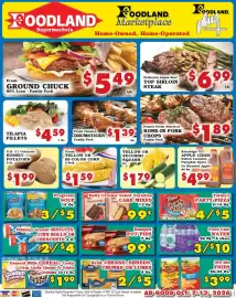 Foodland weekly ad week 41 Page 1: Preferred Angus Beef Top Sirloin Steak €6,99, Fresh Chicken Drumsticks €1,39