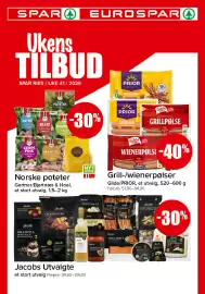 Spar kundeavis uke 41 Side 2: Jacobs Utvalgte €39,90, Grill-/wienerpølser €57,90