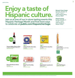 Publix weekly ad week 41 Page 4: Trivento Malbec Reserve Wine, Pacifico clara beer €16,99