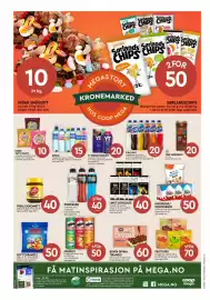 Coop Mega kundeavis Side 8: FAZER TUTTI FRUTTI €10,00, LINDT SJOKOLADE €40,00