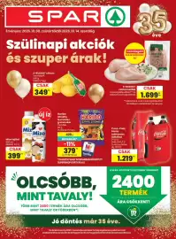 Spar akciós újság hét 41 Oldal 1: Coca-Cola, Fanta szénsavas üdítőital €1.219,00, Haribo ghostly gummies €379,00