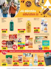 Spar akciós újság hét 41 Oldal 32: Aszalt vörös áfonya €399,00, Spar zero bar proteinszelet €399,00