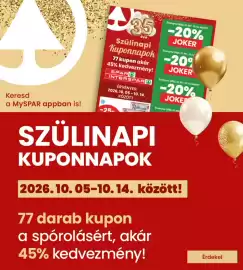 Interspar akciós újság hét 41 Oldal 2: Keresd Érvényes: 2026.10.08-10. 14. között! 35 -20% éve Szülinapi JOKER Érvényes
