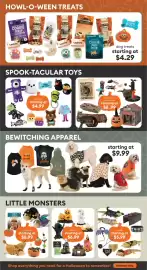 Petsmart flyer Page 2: Dog treats €4,29, Halloween dog costumes €9,99
