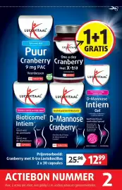Lucovitaal folder Pagina 3: Lucovitaal Cranberry met X-tra Lactobacillus €12,99