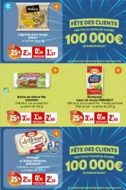 Catalogue Coccimarket page 9: PRÉSIDENT Emmental Cœur de meule €2,50, SOIGNON Bûche de chèvre Bio €2,69