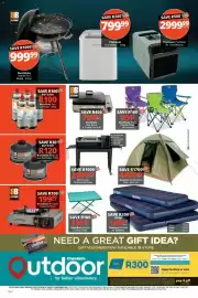 Checkers catalogue Page 2: BushBaby Gas Stove & Frying Pan Grill €799,99, BushBaby Tavola Folding Table €199,99