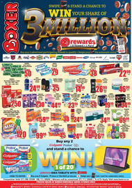 Boxer catalogue Page 8: DYROACH Triple Action Cockroach Killer €24,99, SECUREX Active Hygiene Bath Soap Assorted €50,00