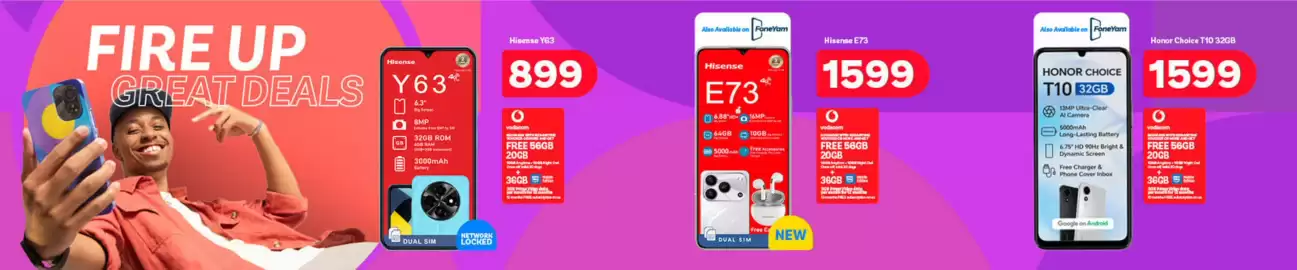 PEP catalogue Page 4: Hisense - e73 €1.599,00, Hisense - y63+ €899,00