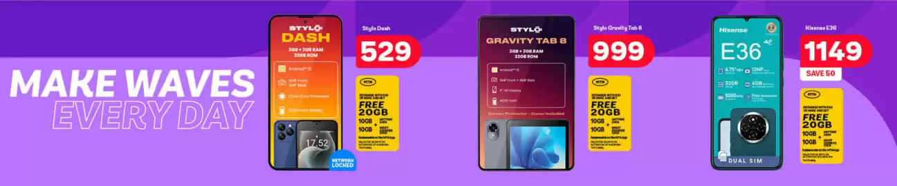 PEP catalogue Page 7: Hisense - e36 €1.149,00, Stylo - gravity tab 8 €999,00