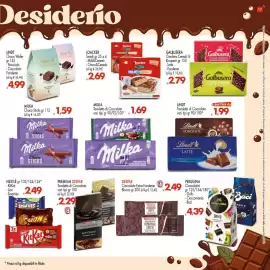 Volantino Despar Pagina 17: Lindt Tavoletta di Cioccolato €1,99, Milka Choco Sticks €1,59