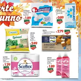 Volantino Despar Pagina 3: Frosta 10 bastoncini di filetti di merluzzo €2,79, Scottex Carta Igienica Family €1,29