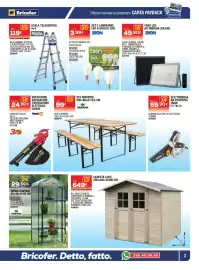Volantino Bricofer Pagina 3: Set 3 lampadine LED a goccia 15W Bion €3,99, Set birreria Gardenia €99,00