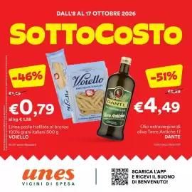 Volantino Unes Pagina 1: Pasta trafileta al bronzo Voieello €0,79