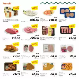 Volantino Unes Pagina 10: Fesa di vitello a fette €23,10, Burger di bovino adulto di Black Angus o New York Strip steak