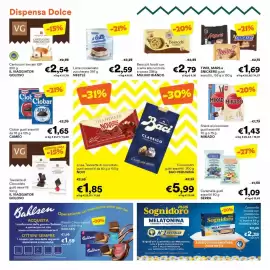 Volantino Unes Pagina 20: Snack al cioccolato MIKADO €1,43, Ciobar gusti assortiti CAMEO €1,65
