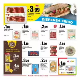 Volantino Sì con te Market Pagina 11: Wurstel Wudy Extra Gusto di suino €1,39, Bresaola Super Tenera Ibis €2,99
