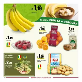 Volantino Sì con te Market Pagina 2: Uva da tavola di Mazzarrone €2,79, Arance Valencia Battaglio €1,99