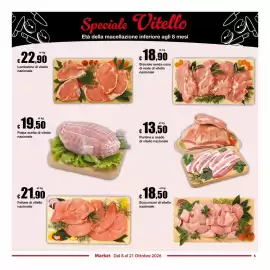 Volantino Sì con te Market Pagina 5: Puntine e asado di vitello nazionale €13,50, Polpa scelta di vitello nazionale €19,50