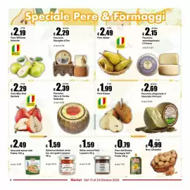 Volantino Sì con te Market Pagina 6: Pere Kaiser €1,99, Pecorino stagionato Il Giuncato Petrucci €2,69