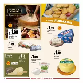 Volantino Sì con te Market Pagina 8: Taleggio DOP Val'Or €1,19, Mozzarella fiordilatte Colfiorito €1,09