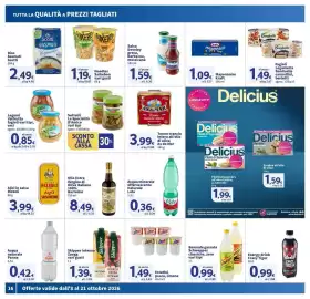 Volantino Sigma Superstore Pagina 16: Olio Extra Vergine di Oliva Italiano 100% Bartolini €8,49, Estatthé pesca, limone €1,49