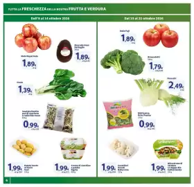 Volantino Sigma Superstore Pagina 6: Crema di zucchine e patate Sigma €1,99, Cavolfiori lessati Naturviva €1,99