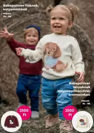 Pepco akciós újság hét 41 Oldal 3: Babapulóver fiúknak, kutyamintával Méret: 74-98 Babapulóver lányoknak kutyaapplikációval