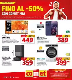 Volantino Comet Pagina 1: Samsung Mini LED TV 43" €449,00, Hisense Asciugatrice €399,99