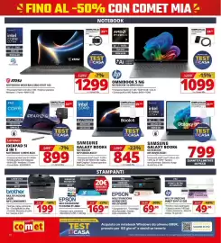 Volantino Comet Pagina 10: Epson multifunzione Workforce WF-2910DWF €69,90, HP OMNIBOOK 5 NG €1.099,00