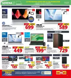 Volantino Comet Pagina 11: ASUS VIVOBOK 16 €589,00, Lenovo L24-4E C115 Monitor €79,90