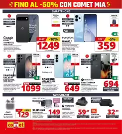 Volantino Comet Pagina 2: Apple AirPods 4 €129,00, Motorola Auricolari Moto Buds 2 €59,99