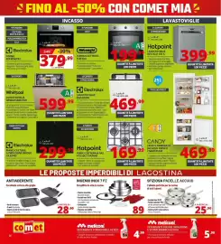 Volantino Comet Pagina 26: Padele acciaio €25,90, Whirlpool lavastoviglie WH8IA15AM3TU0 €599,99