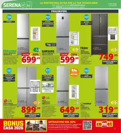 Volantino Comet Pagina 27: Haier frigo americano €749,99, Frigo doppia porta LG €899,99