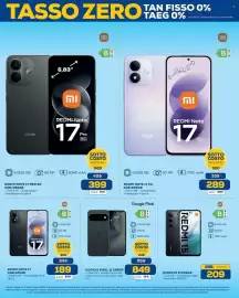 Volantino Euronics Bruno Pagina 10: Google Pixel 11 256GB €849,00, Redmi Note 17 Pro 5G €399,00