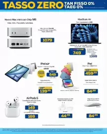 Volantino Euronics Bruno Pagina 14: Mac mini con Chip M6 €1.079,00, IPad Air €649,00