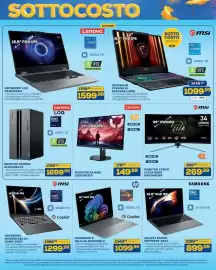 Volantino Euronics Bruno Pagina 16: Notebook Cyborg 15 €1.099,99, Lenovo Desktop Gaming €1.699,99