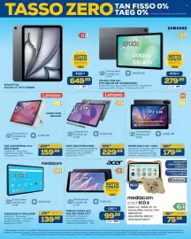 Volantino Euronics Bruno Pagina 17: Samsung Galaxy Tab A11+ €279,99, Lenovo IDEA TAB ZAFR1016SE €229,99