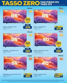 Volantino Euronics Bruno Pagina 6: Hisense 55E79SPro - Q-LED Smart TV 55" €429,00, TCL 50C69K - MINILED SMART TV 50" €399,00