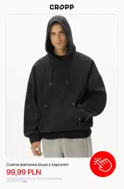 Cropp gazetka tydzień 41 Strona 6: Czarna jeansowa bluza z kapturem Cropp €99,99