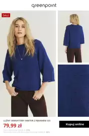 Greenpoint gazetka tydzień 41 Strona 3: Luźny granatowy sweter z rękawem 3/4 Greenpoint €79,99